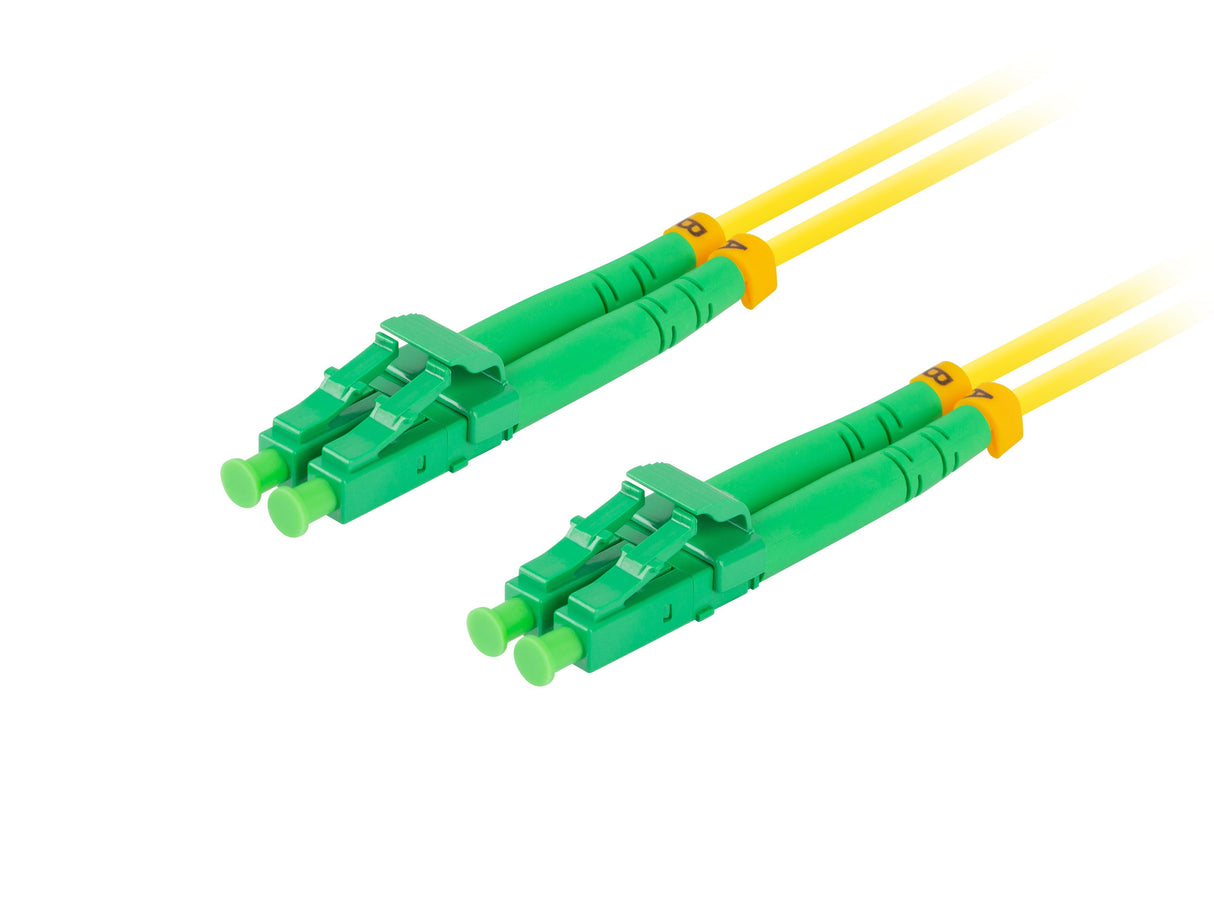 Cable Fibra Óptica 2m Lanberg Mono Lc/Apc-Lc/Apc Duplex G657a1 Lszh Amarillo