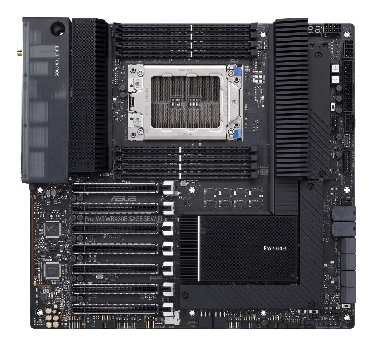 EAN 4711081066262 - ASUS WRX80E-SAGE SE WIFI AMD WRX80 Socket SP3 ATX extendida imagen 2