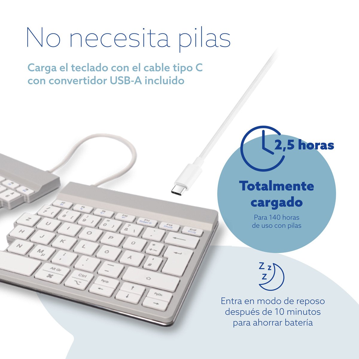 EAN 8719274491873 - R-Go Tools RGOSBDEWLWH teclado Oficina Alemán imagen 16