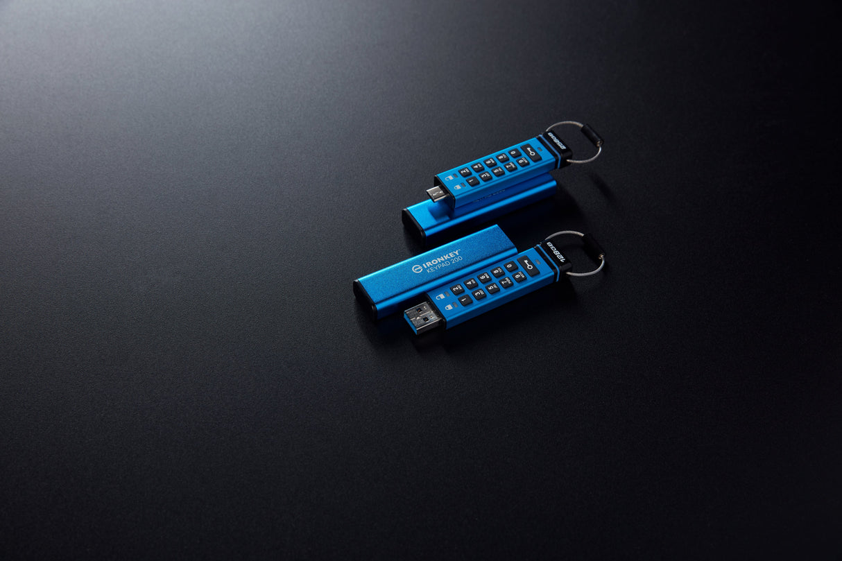 EAN 0740617336603 - Kingston Technology IronKey Keypad 200 unidad flash USB USB Tipo C 3.2 Gen 1 (3.1 Gen 1) Azul imagen 11
