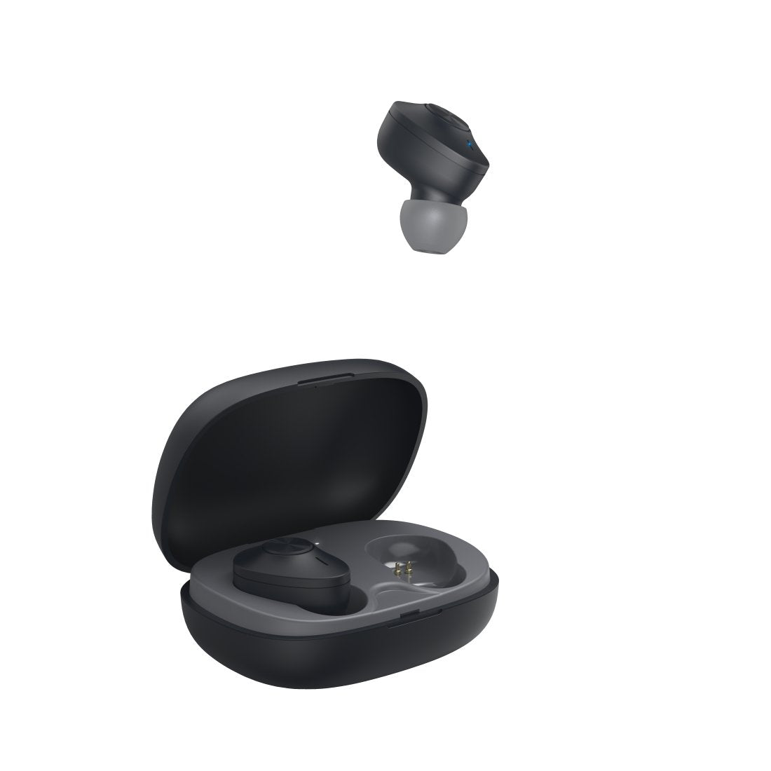 Auricular Intrauditivo Bluetooth Hama Freedom Buddy Tws Bateria 16h Microfono Y Asistente Color Negro
