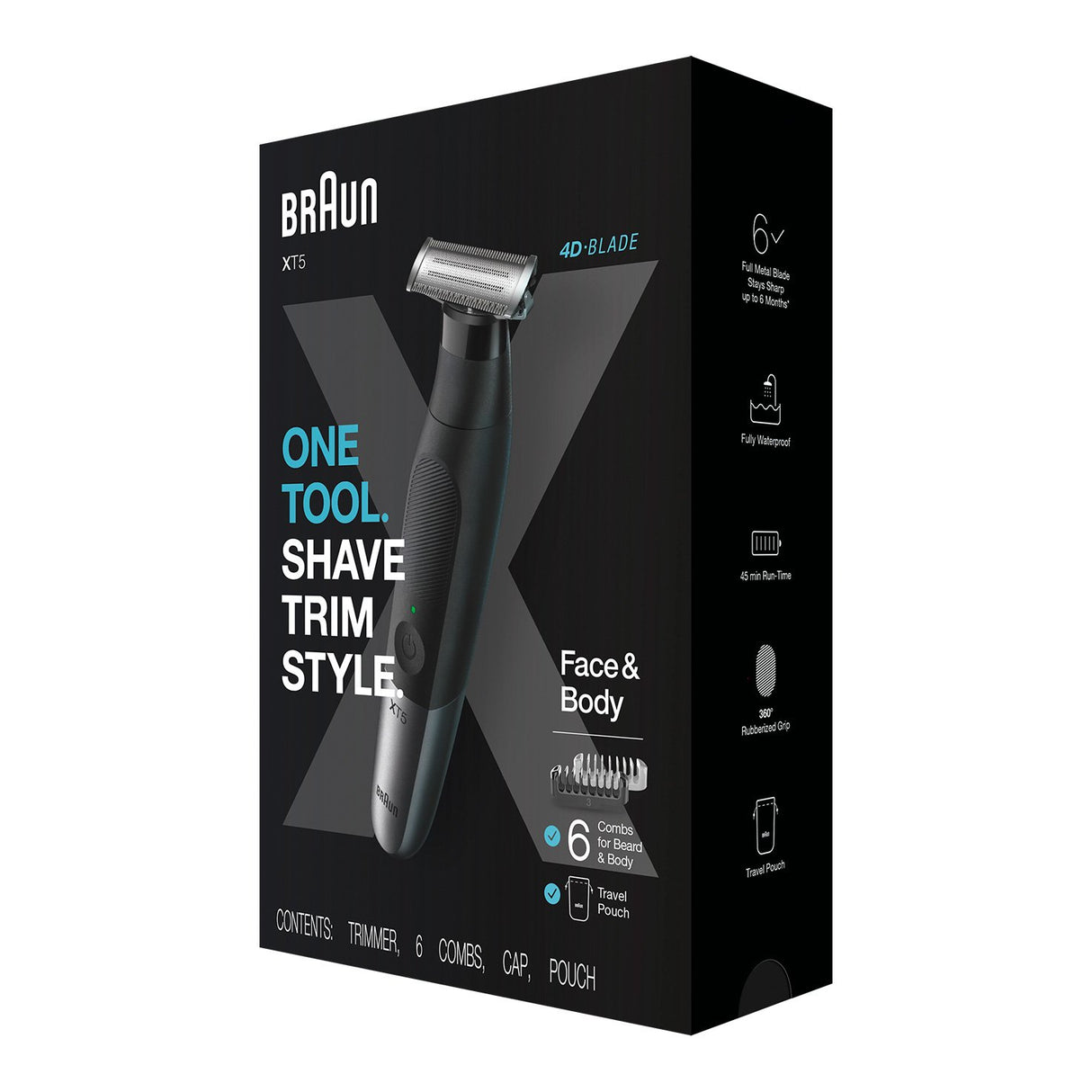 EAN 4210201400462 - Braun Series X XT5200 Máquina de afeitar de láminas Recortadora Negro, Metálico imagen 3