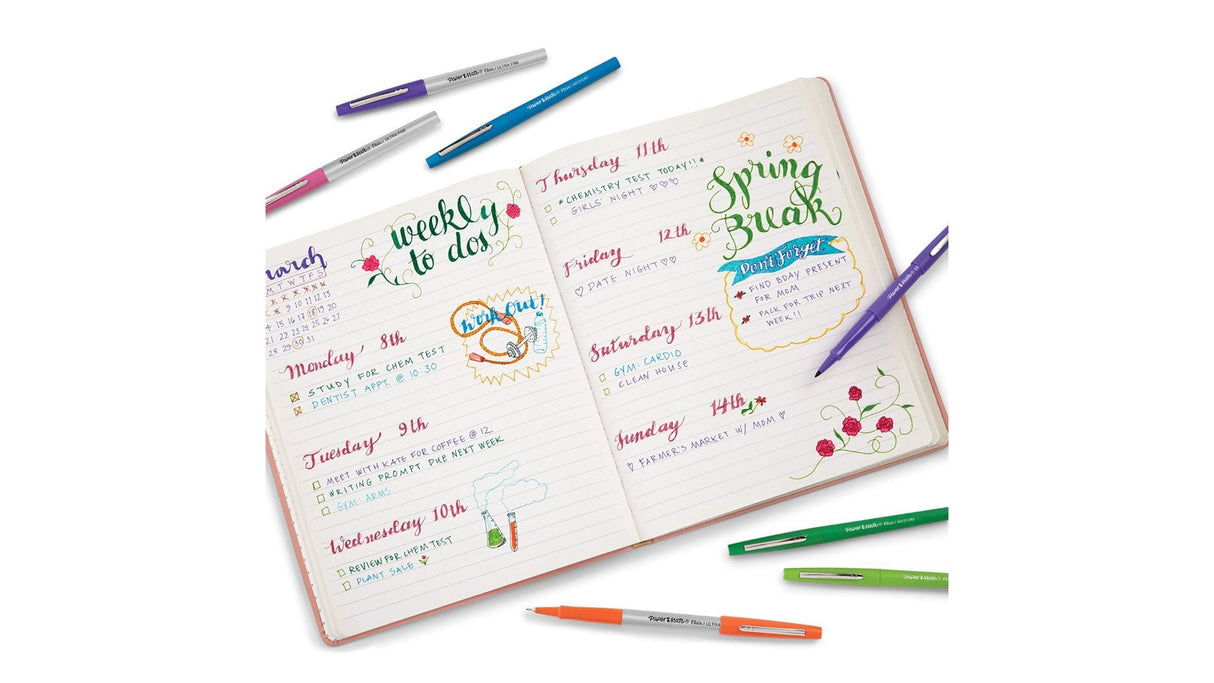 Papermate Flair Rotulador Medio Multicolor 8 Pieza(S)