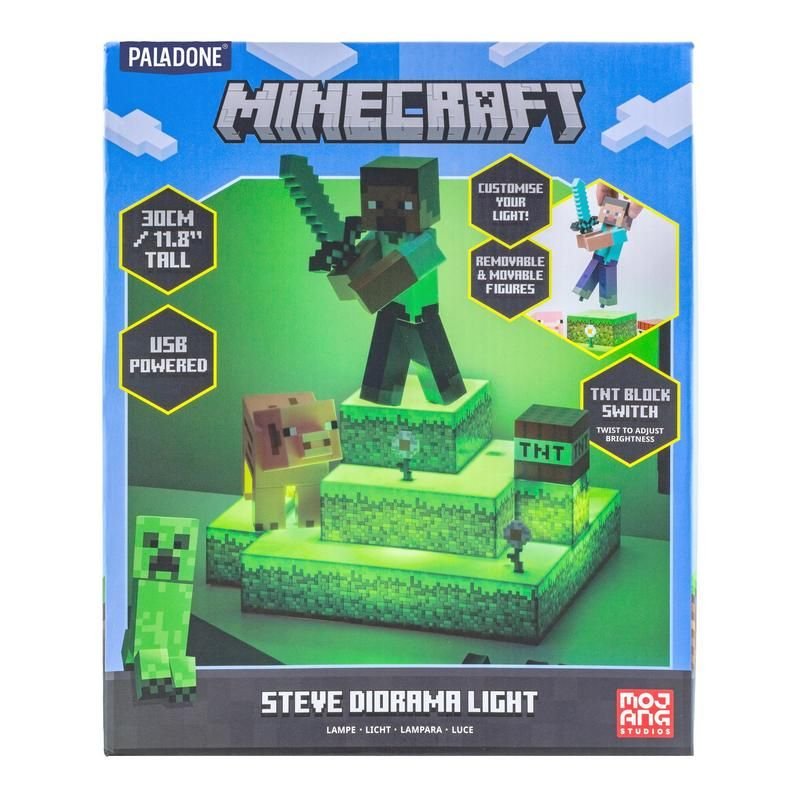 Lámpara Paladone Steve Diorama Minecraft