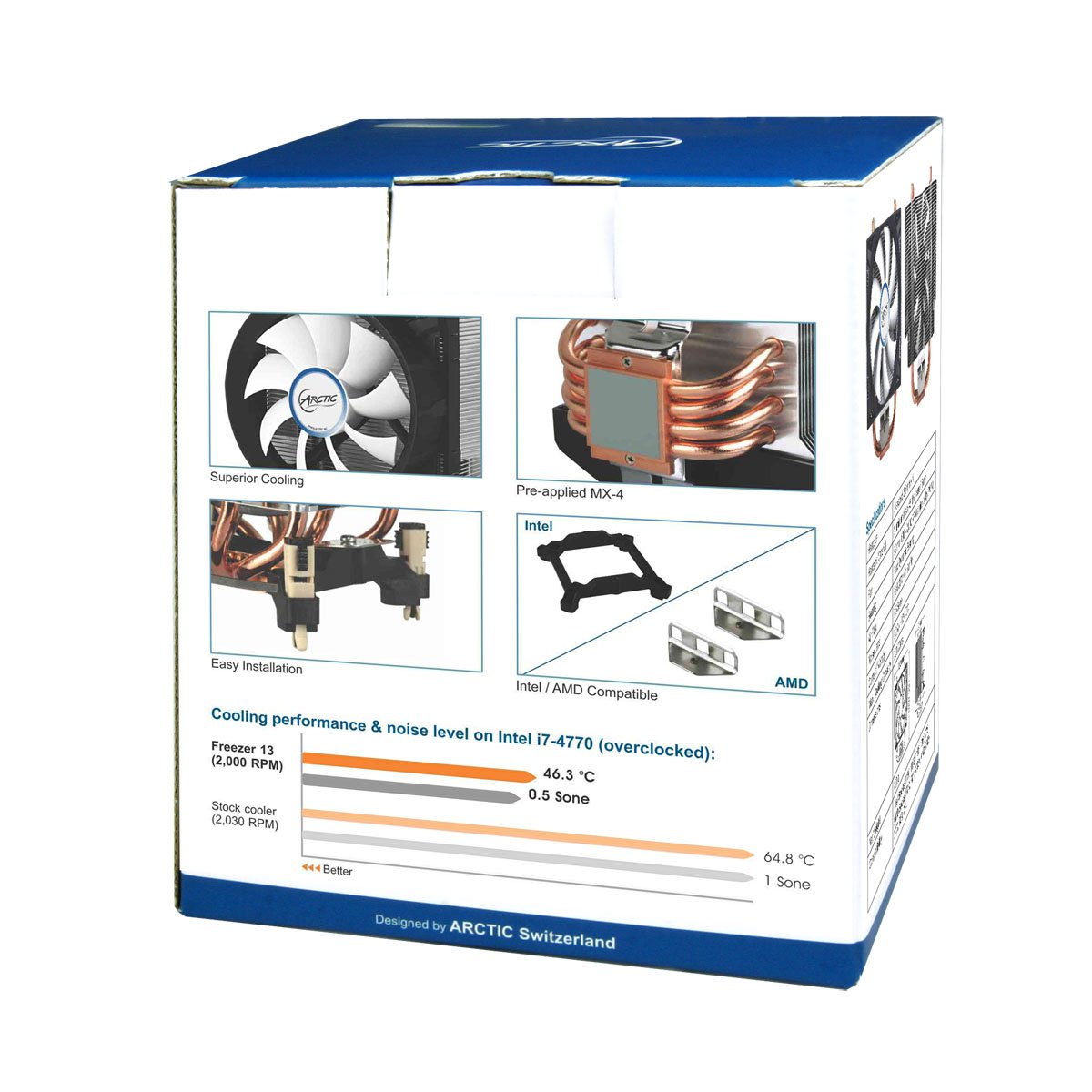 EAN 0872767003781 - ARCTIC Freezer 13 Procesador Enfriador 9,2 cm Aluminio, Negro, Blanco 1 pieza(s) imagen 9