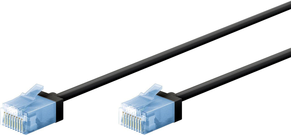 Latiguillo Cat 6a, U/Utp, 2.00 M, Negro, Lszh-Tpe Slim Delgado Goobay