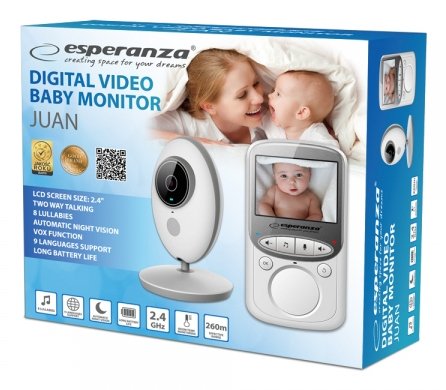 EAN 5901299955215 - Esperanza EHM003 video-monitor para bebés 50 m Blanco imagen 2