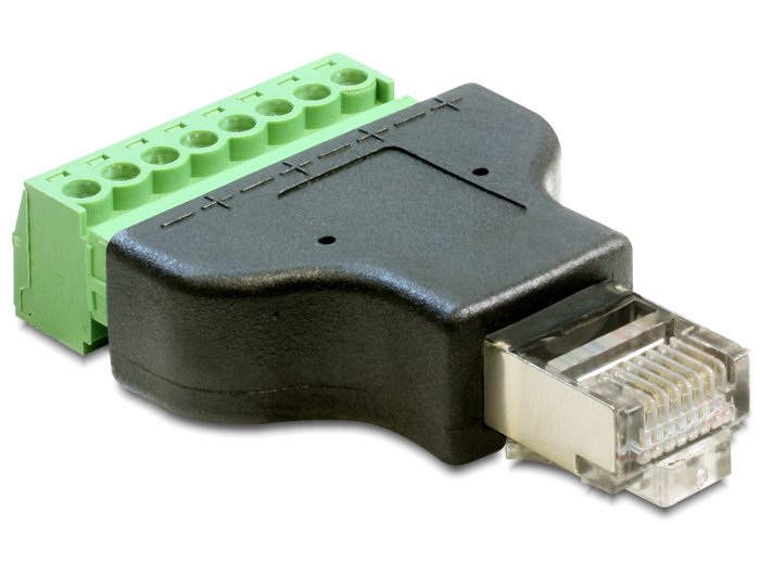 Delock Adaptador Rj45 Macho > Terminalblock 8 Pin 2-Teilig