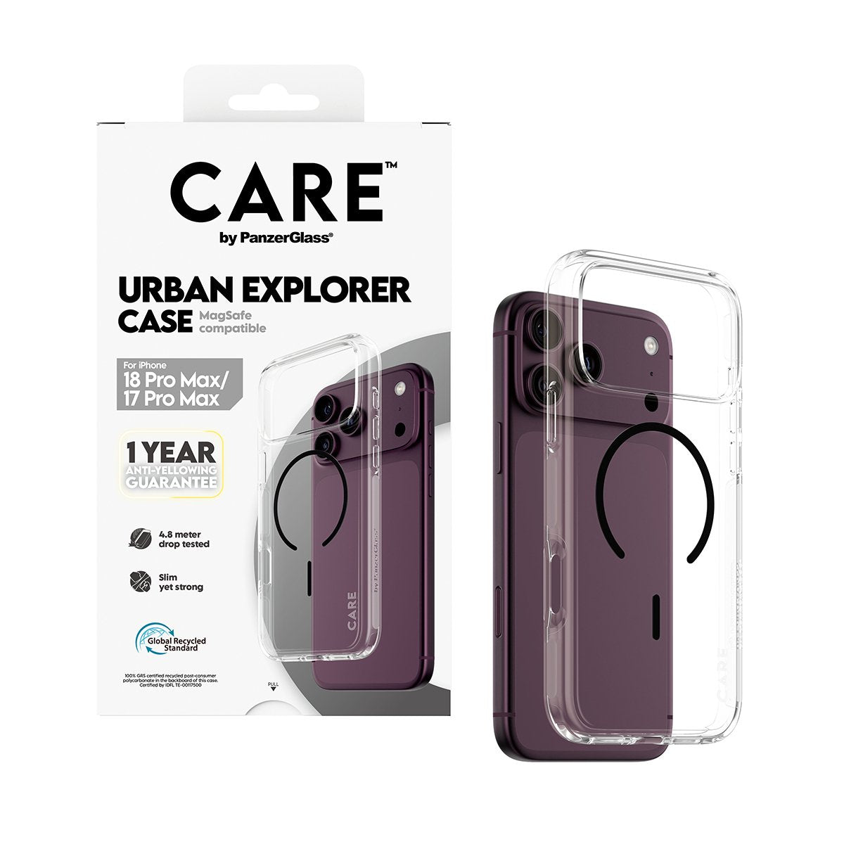 Care By Panzerglass Urban Explorer Case Transparente M. Negro Magsafe Iphone 17 Pro Max