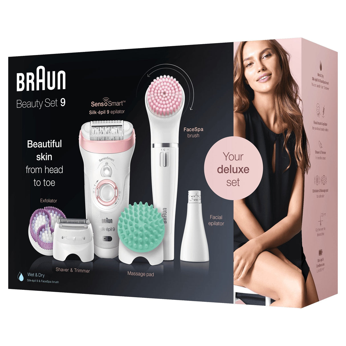 EAN 4210201222996 - Braun Silk-épil 9 81683682 depiladora 40 pinzas Blanco, Rosa imagen 5