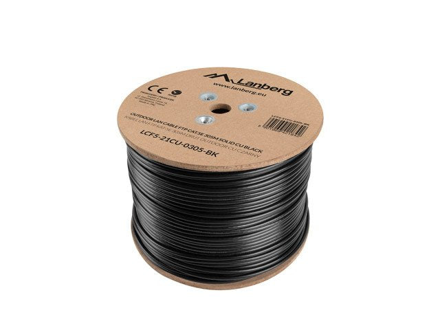 EAN 5901969421842 - Lanberg LCF5-21CU-0305-BK cable de red Negro 305 m Cat5e F/UTP (FTP) imagen 1