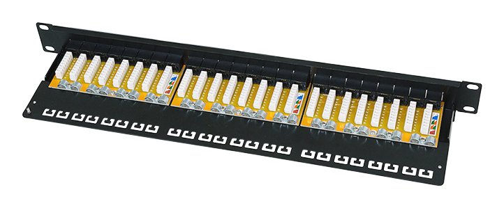 Logilink Cat.6a Patch Panel 24-Port Utp, 1u, 90° Idc