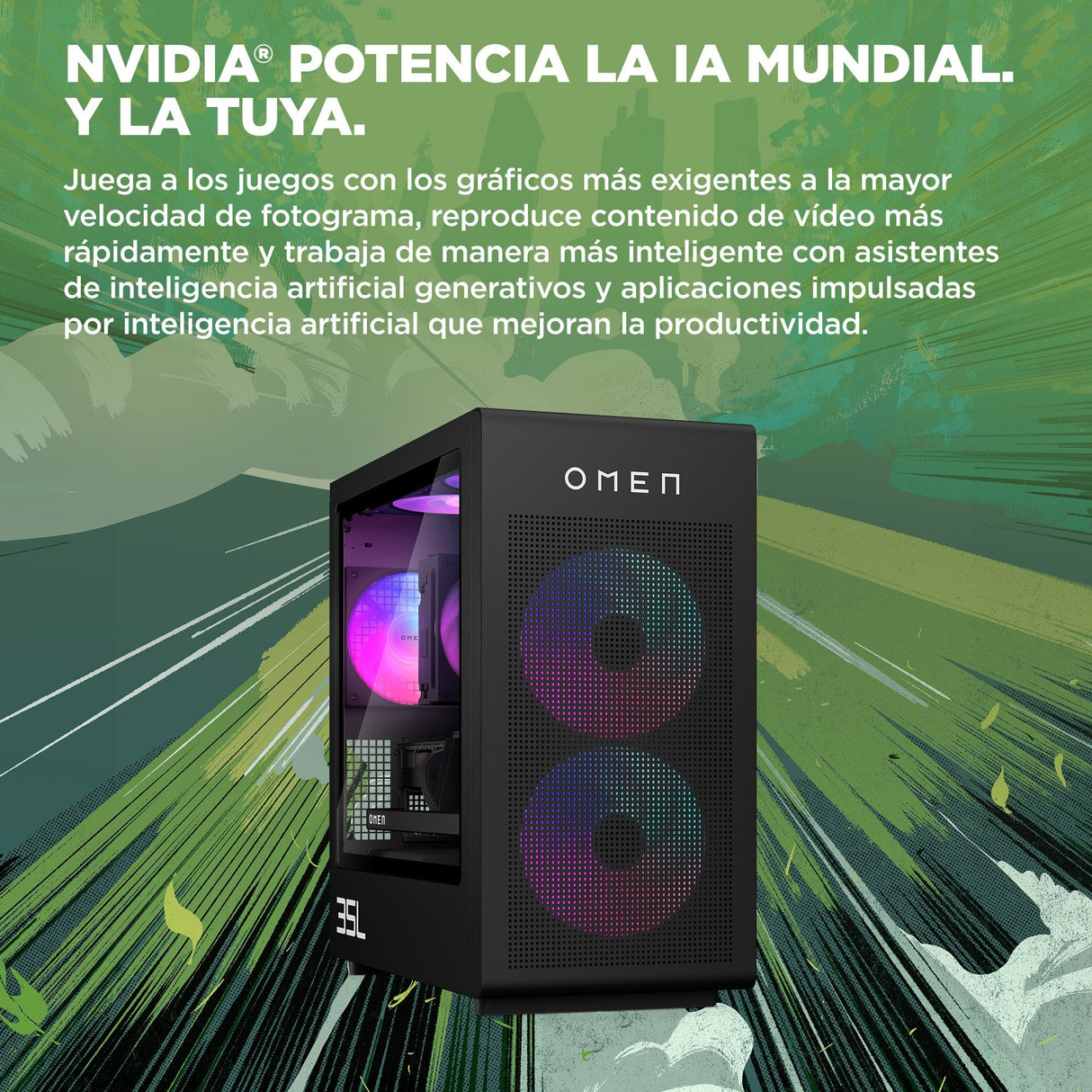 Pc Gaming Hp Omen Gt16-0056ns Intel Core I7-14700f 16gb 1tb Ssd Geforce Rtx 5060 Ti Sin Sistema Operativo