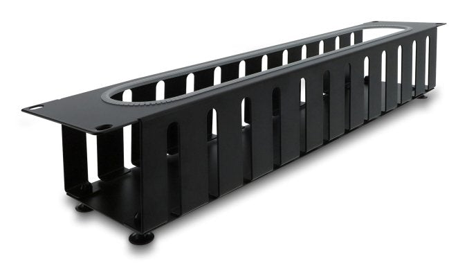 Delock 19? 2 He Cablemanagement Rangierpanel Mit Öffnung Und Kantenschutz Schwarz
