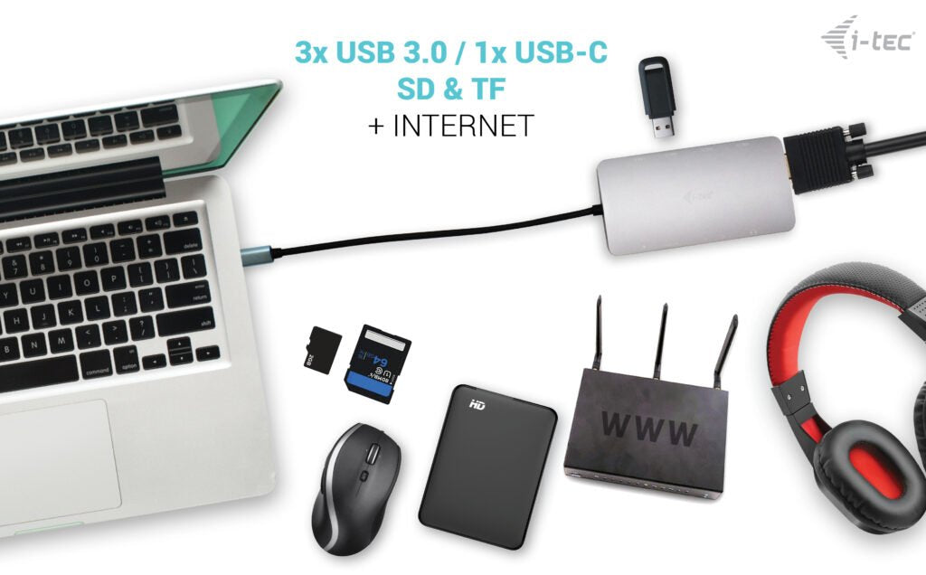 EAN 8595611703331 - i-tec Metal C31NANODOCKVGAPD base para portátil y replicador de puertos Alámbrico USB 3.2 Gen 1 (3.1 Gen imagen 11