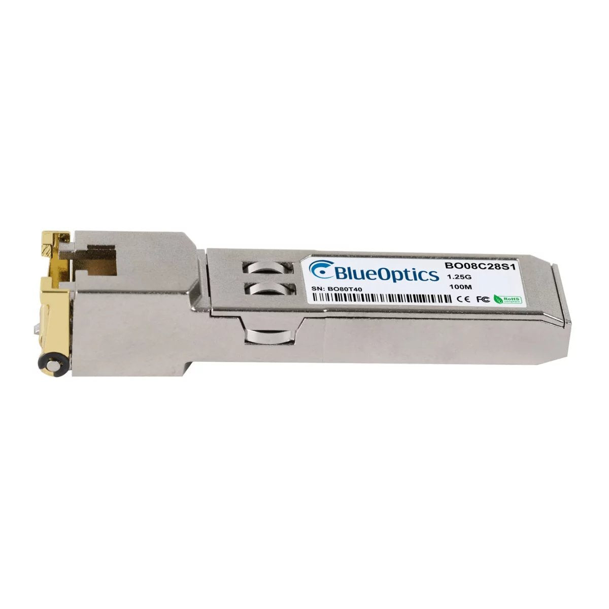 Blueoptics Ibm 81y1618 Blueoptics Bo08c28s1 Sfp Transceiver, Cobre Rj45, 1000base-T, 100 M