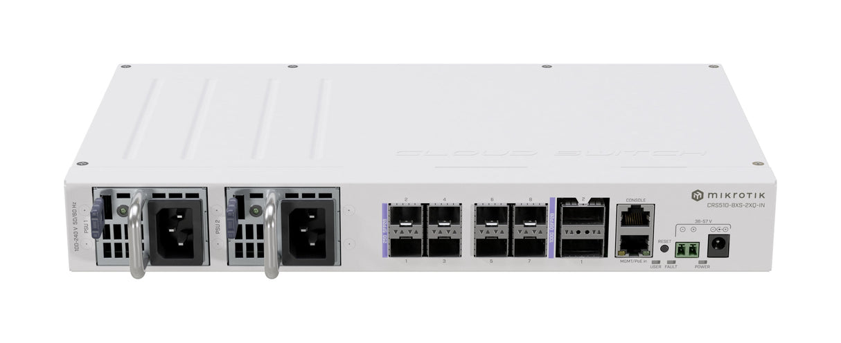 EAN 4752224008466 - Mikrotik CRS510-8XS-2XQ-IN switch L3 Fast Ethernet (10/100) Energía sobre Ethernet (PoE) Blanco imagen 1