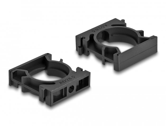 Delock Cableschlauchhalter Mit Verschlussclip 28,5 Mm 4 Stück Schwarz