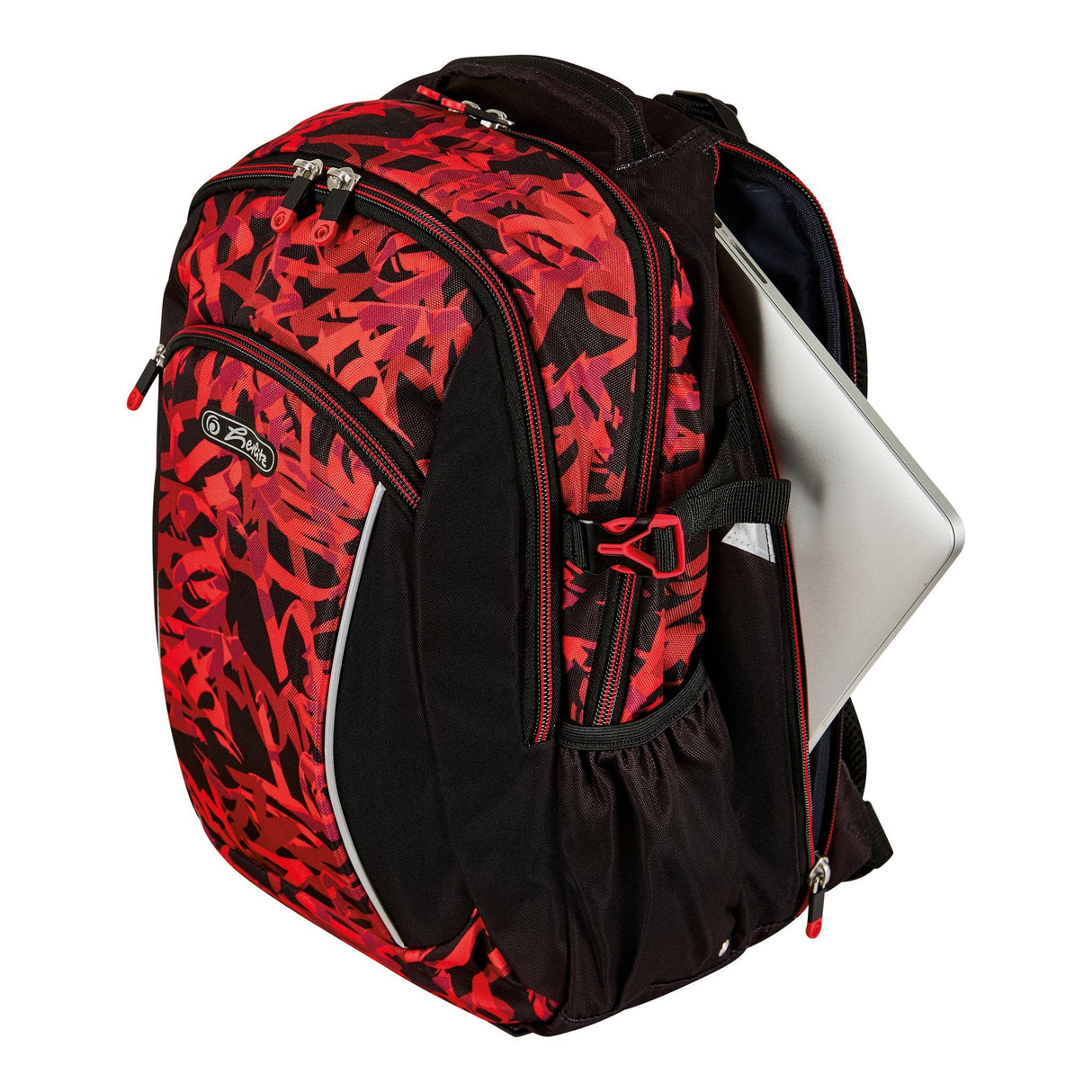 Herlitz Ultimate Graffiti Mochila Deportiva Negro, Rojo Poliéster