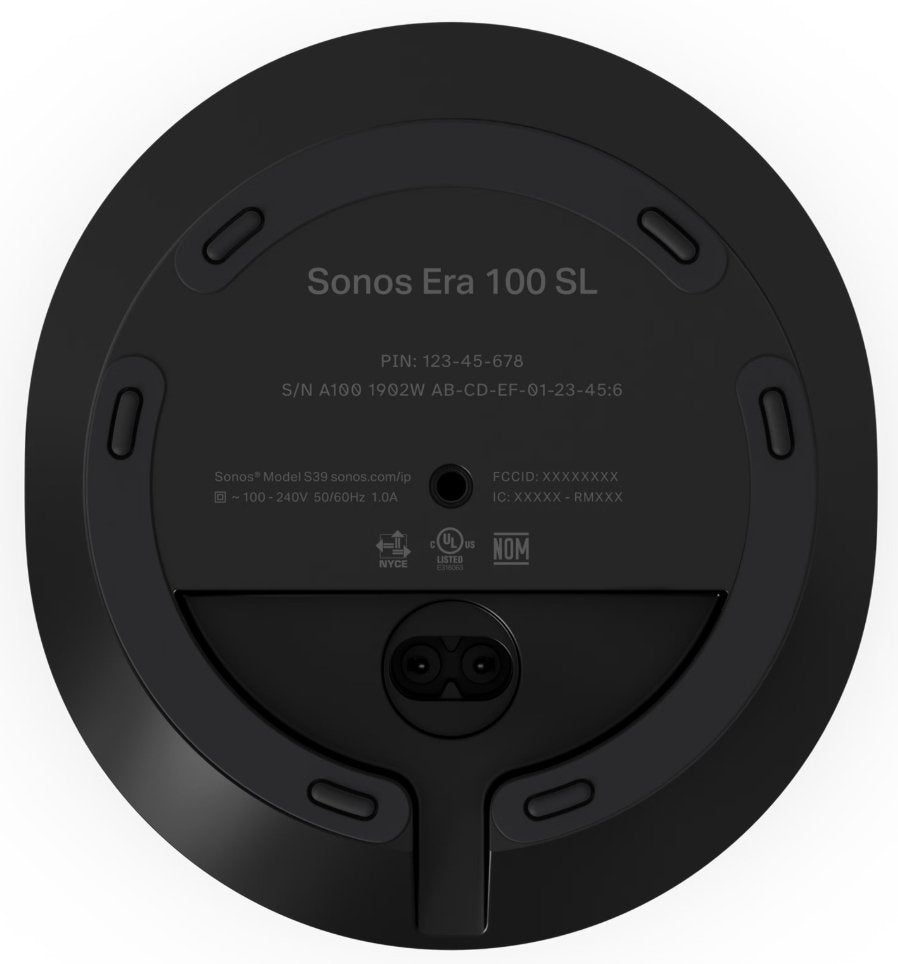 Altavoz Bluetooth Sonos Era 100sl Alimentación Por Cable Wifi 6 Control Táctil Intuitivo Sonido Estéreo Negro