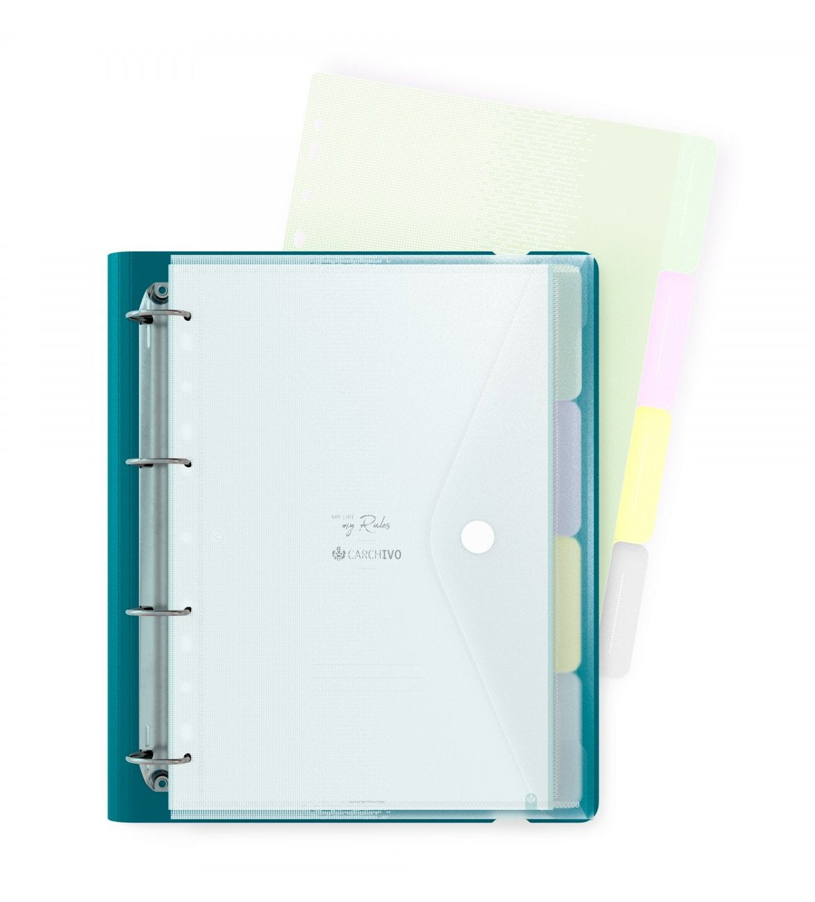 Carchivo Carpeblock 360 My Rules Con Recambio 100h A4 5x5 90gr 4 Separadores Pp Foam Deep Green