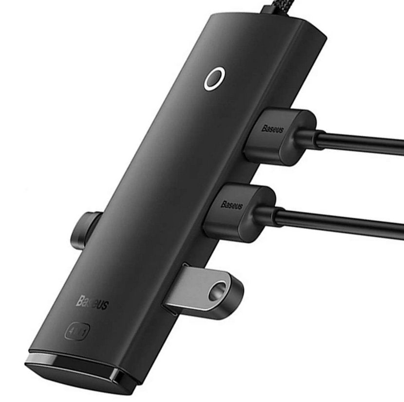 Baseus Hub Lite Series 4-In-1 Adapter (Type-C To 4xusb-A 3.0 5gb/S) Cable 0.25m, Black (Wkqx030301)