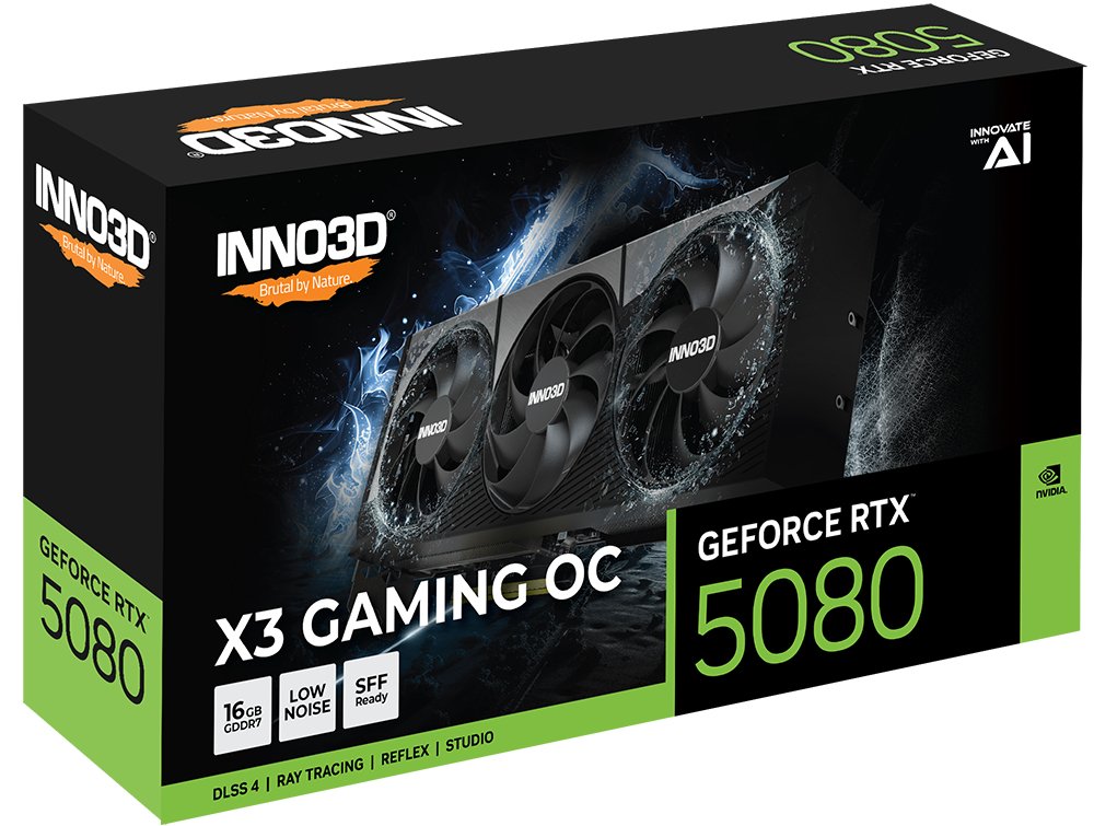 Tarjeta Gráfica Inno3d Geforce Rtx 5080 X3 Gaming Oc 16gb Gddr7 Dlss4 G50803-16d7x-17603930
