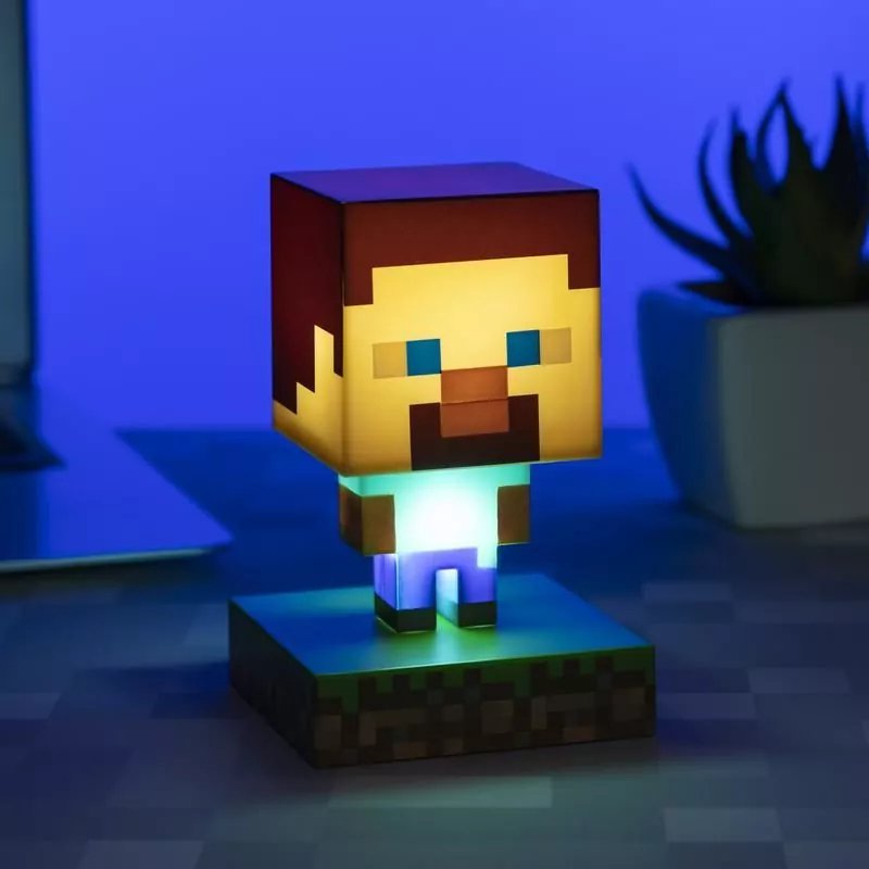 Paladone Icons Minecraft Steve Iluminación De Ambiente De Luz Nocturna