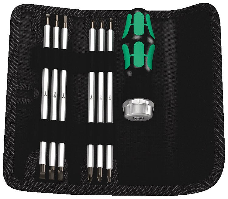 Wera 05073665001 Destornillador Manual Destornillador Múltiple Destornillador Estándar, Conjuntos De Bits Negro/Verde, De Plástico, Metal, Negro / Azul, Negro