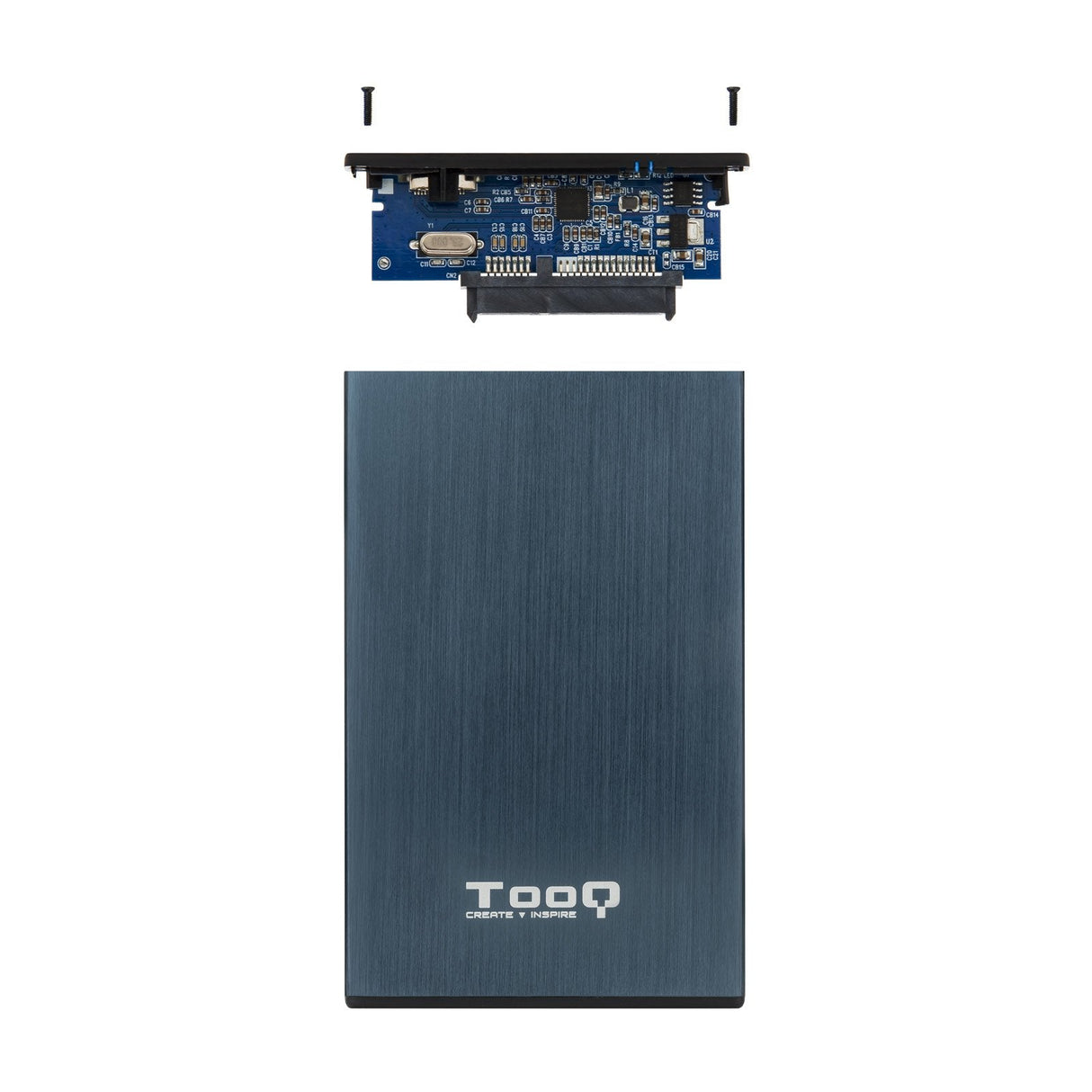 Tooq Carcasa Externa Hdd/Sdd 2.5" Hasta 9,5mm Sata Usb 3.0 - Azul Marino Metalizado