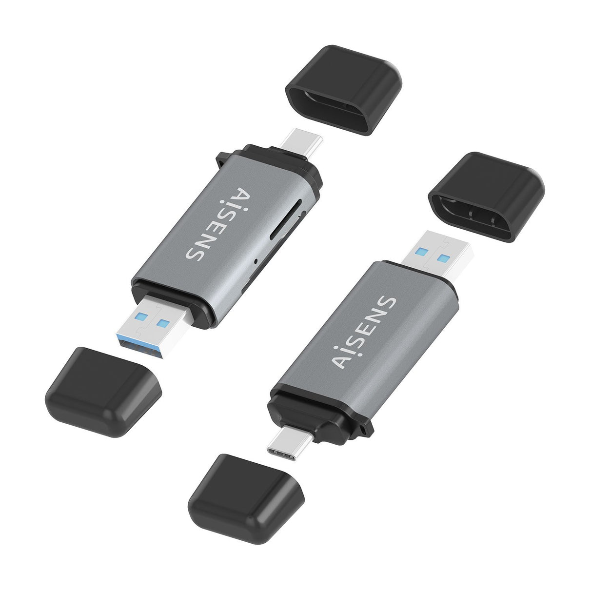 EAN 8435739903339 - AISENS ASCR-2AC11-GR lector de tarjeta USB 3.2 Gen 1 (3.1 Gen 1) Type-A/Type-C imagen 3