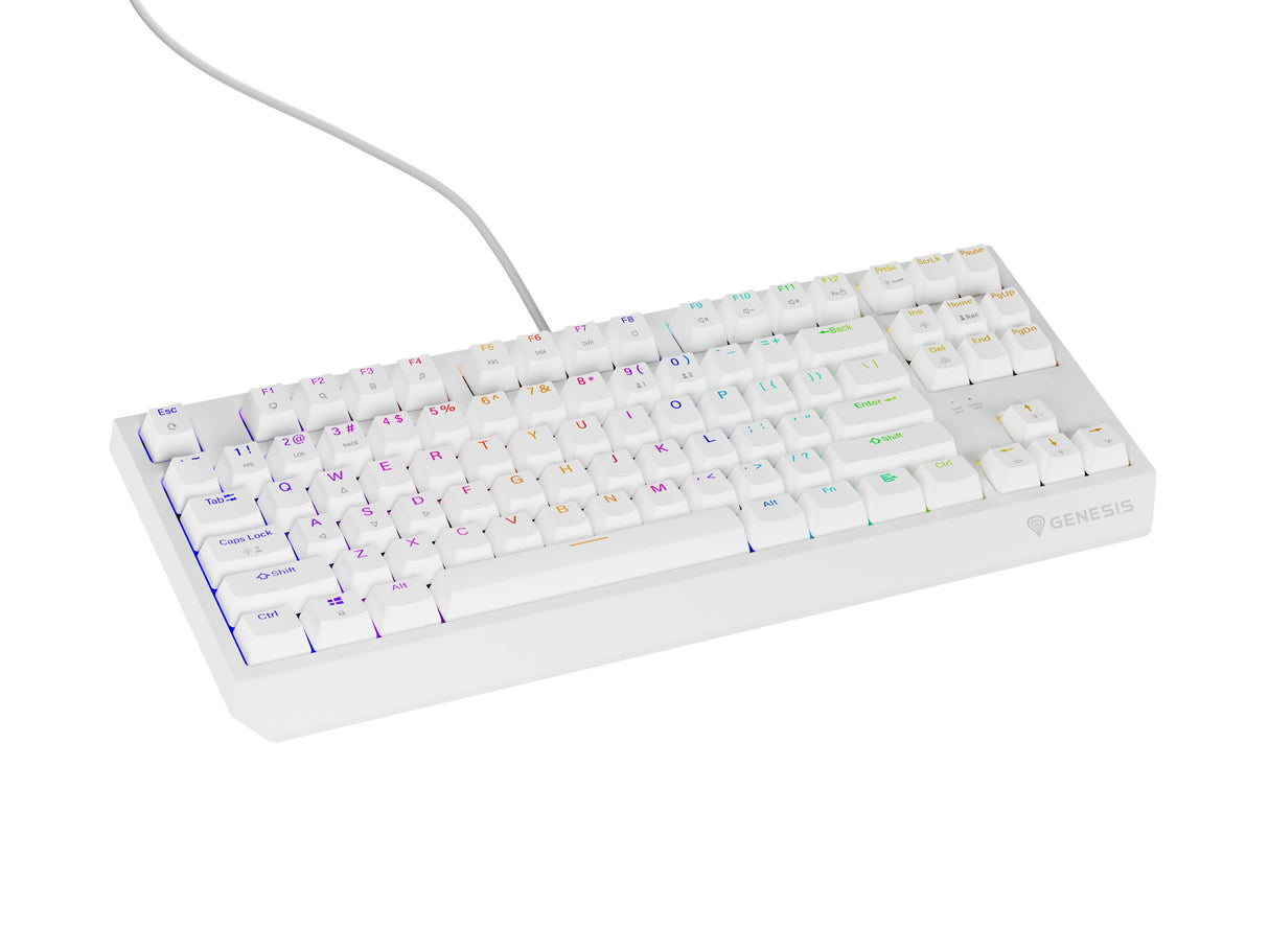 Genesis Thor 230 Tkl Teclado Juego Usb + Rf Wireless + Bluetooth Qwerty Blanco