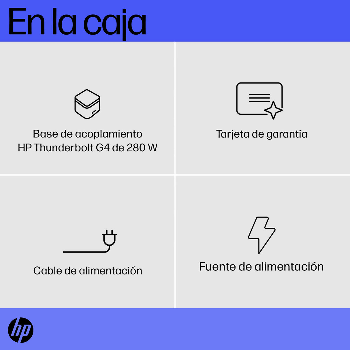 EAN 5704174883234 - HP Thunderbolt 280W G4 Dock w/Combo Cable Alámbrico Thunderbolt 4 Negro imagen 3