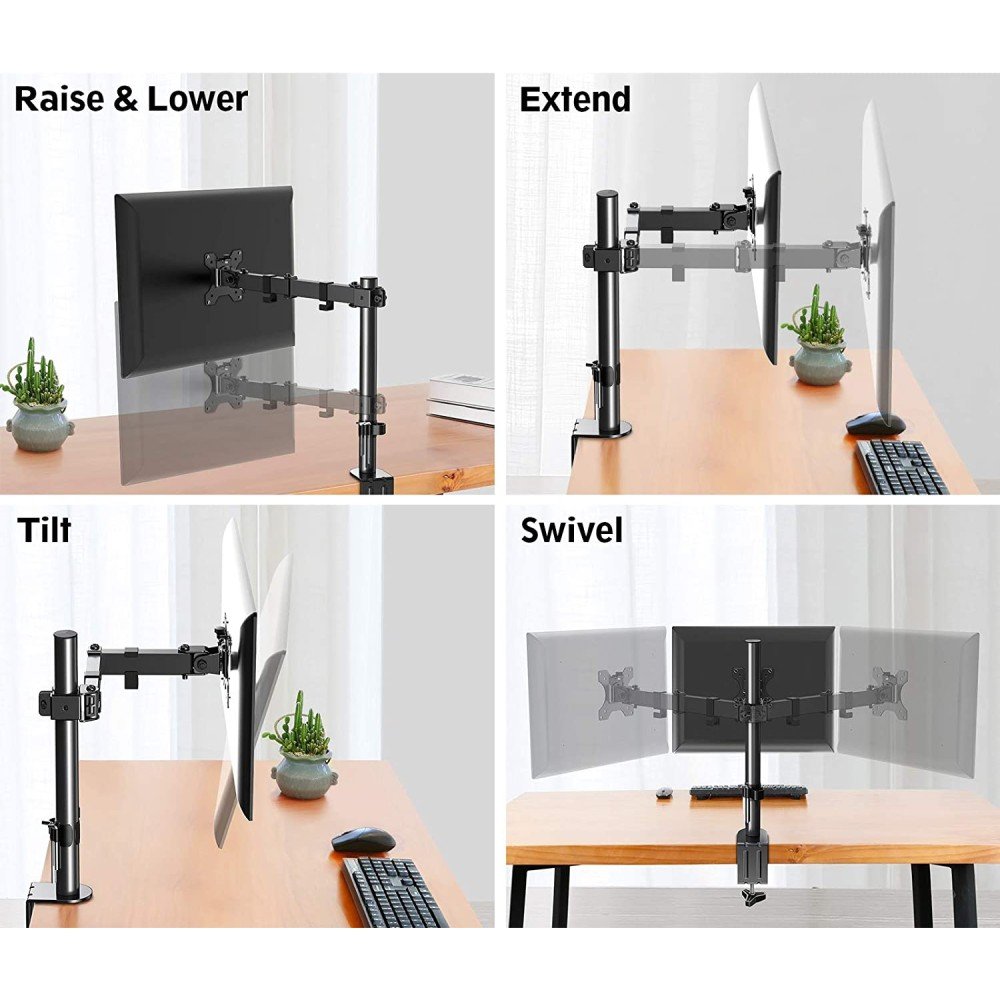 Soporte De Escritorio Giratorio Techly Ica-Lcd 503bk Para Monitor Lcd De 13-32", 8kg