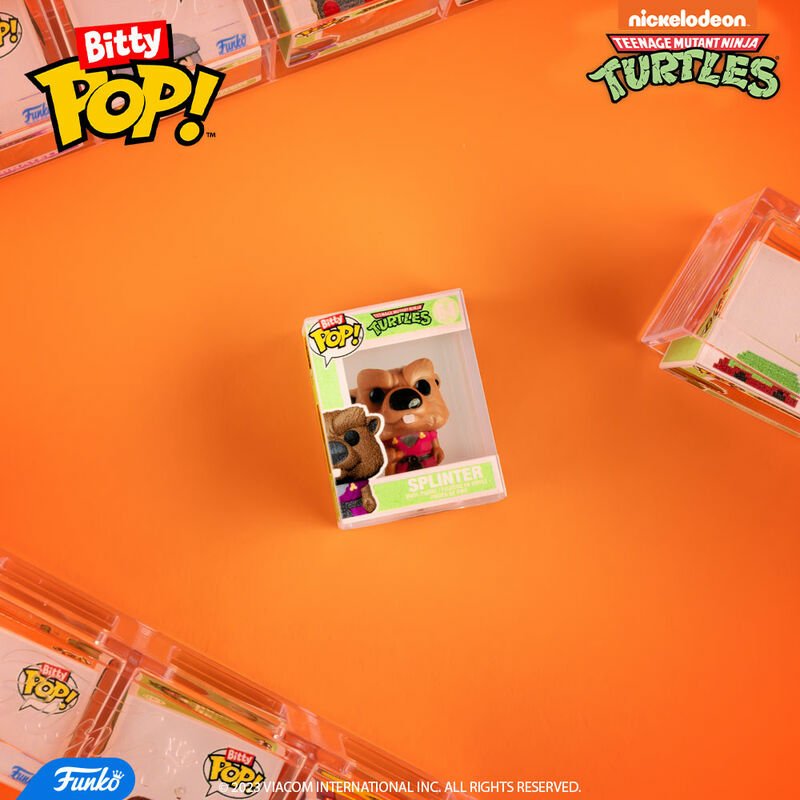 Blister 4 Figuras Bitty Pop Tortugas Ninja Splinter
