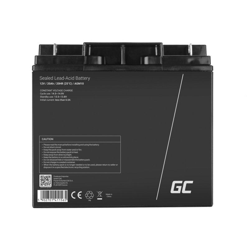 EAN 5902701411565 - Green Cell AGM10 batería recargable industrial Sealed Lead Acid (VRLA) 20000 mAh 12 V imagen 2