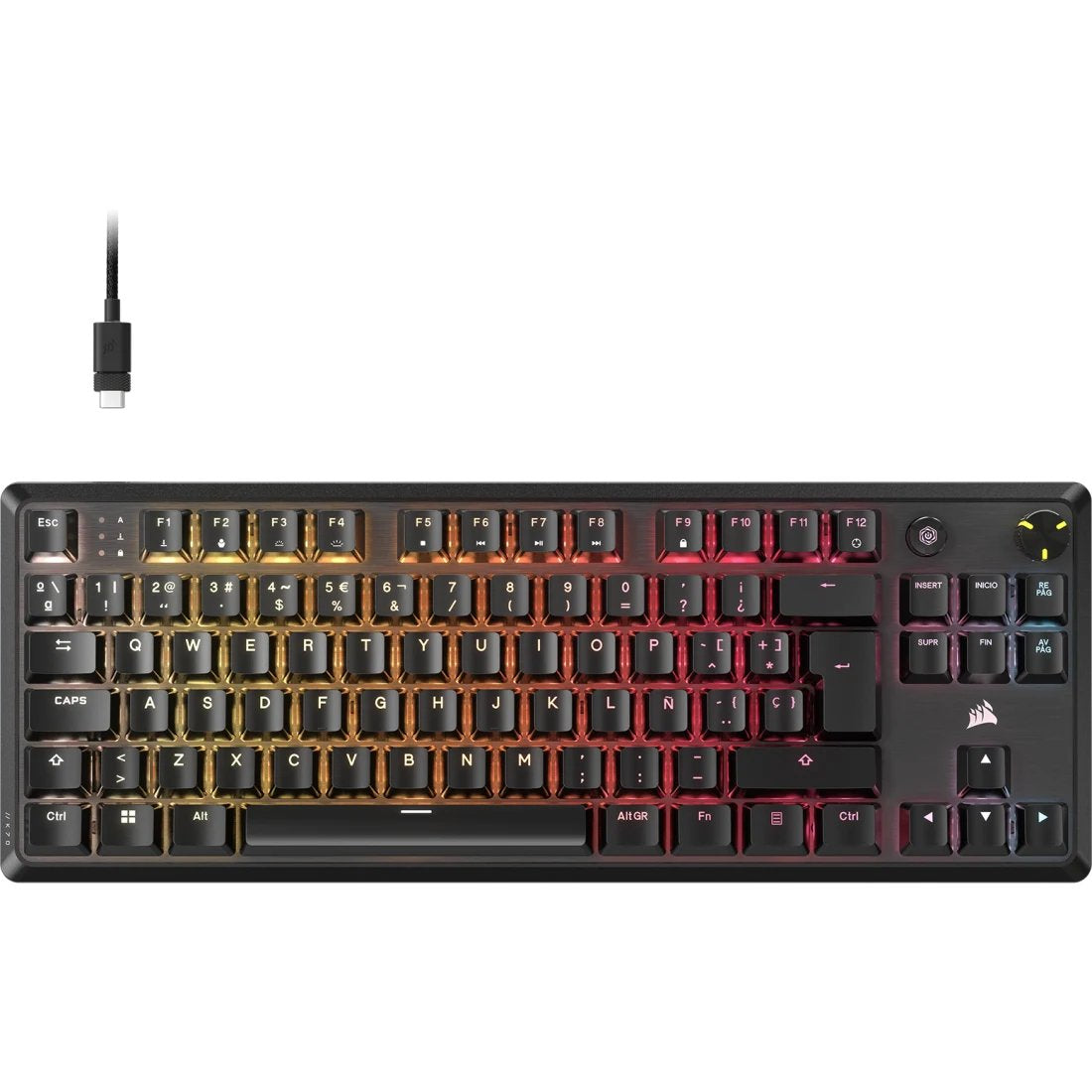 EAN 0840006678748 - Corsair K70 CORE TKL teclado Juego USB QWERTY Español Negro imagen 1