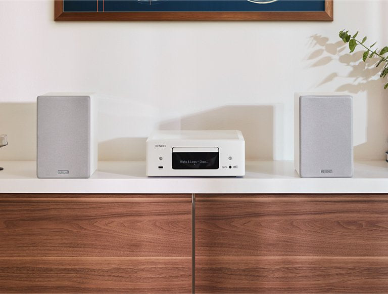 Denon Ceol N12dab White Minicadena 2x65w Con Altavoces