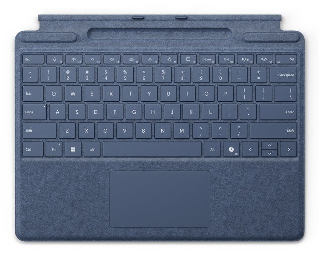 Microsoft Surface Pro Keyboard Con Abbey Storage, Keyboard Blue, De-Layout, Para Surface Pro (11ª Edición)/10 Para Negocios/9/8 8xa-00219