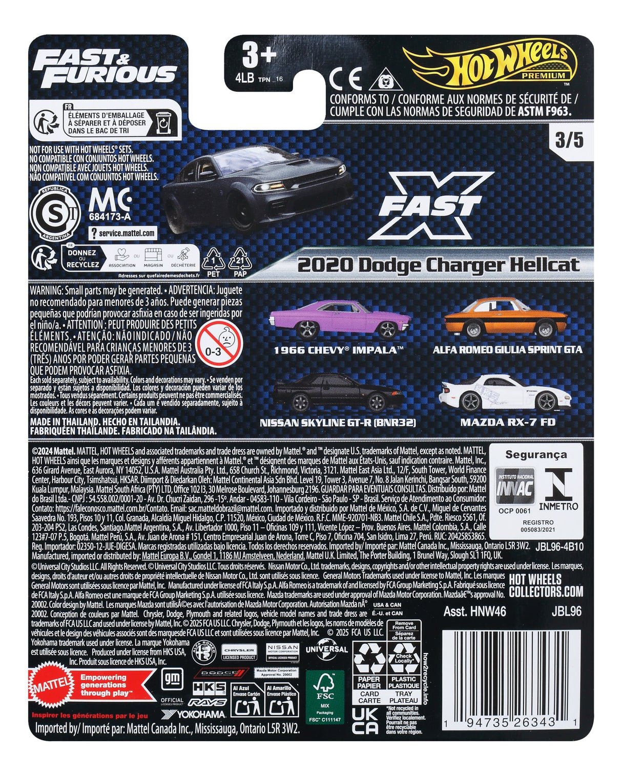 EAN 0194735263431 - Hot Wheels JBL96 vehículo de juguete imagen 6