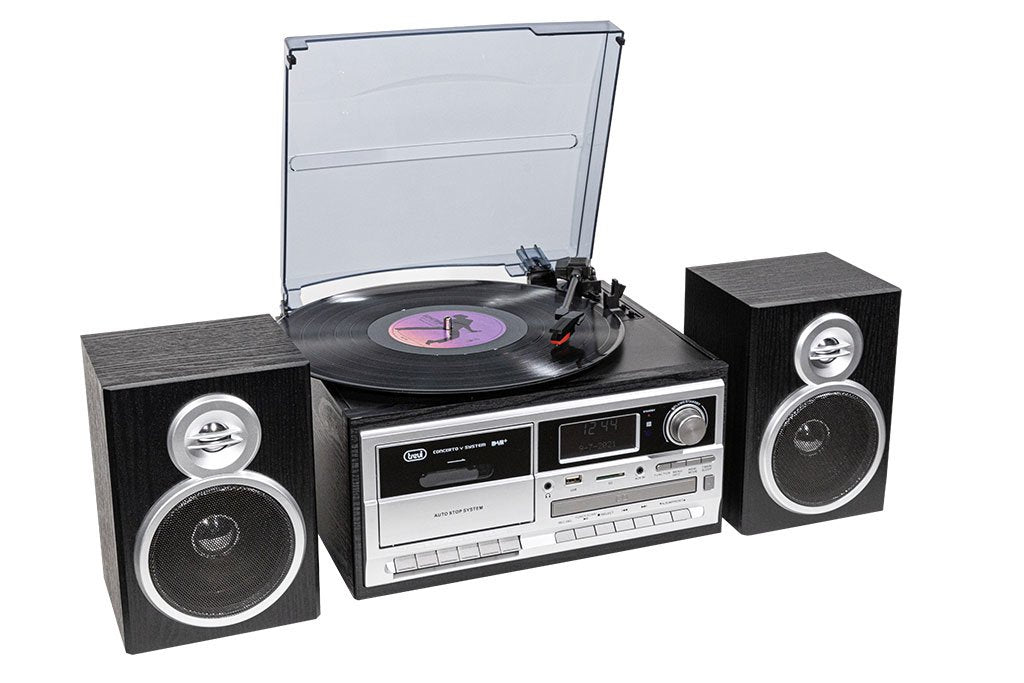 EAN 8011000025841 - Trevi TT 1072 Tocadiscos de tracción directa Negro, Plata Semiautomático imagen 3