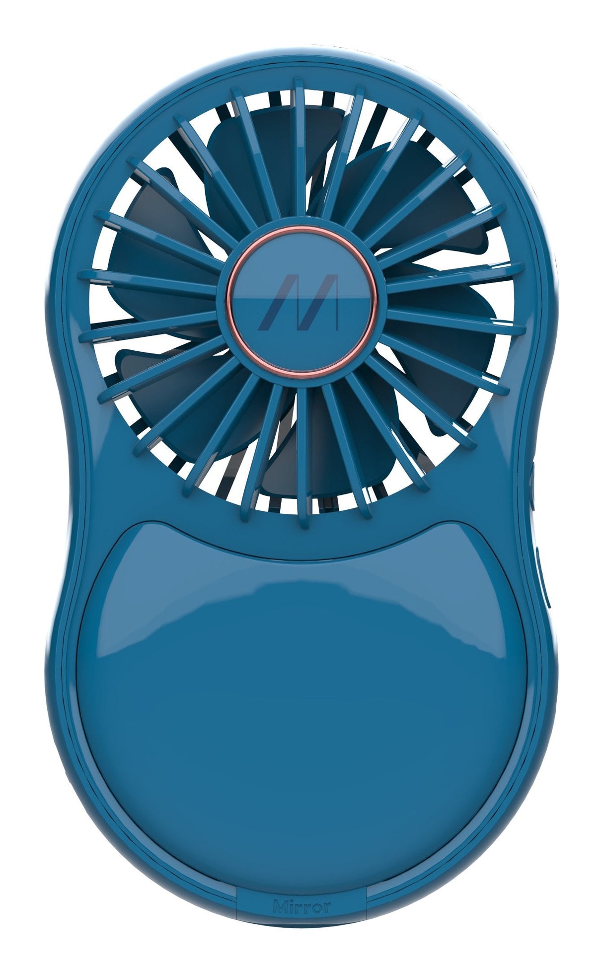 Muitomas Mini Portable Fan With Mirror And Light Blue Mirrorfanbl