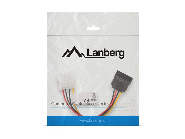Lanberg Adaptador De Alimentación Ca-Hdsa-10cu-0015 Conectores Molex Macho / Sata Hembra 15 Centímetros