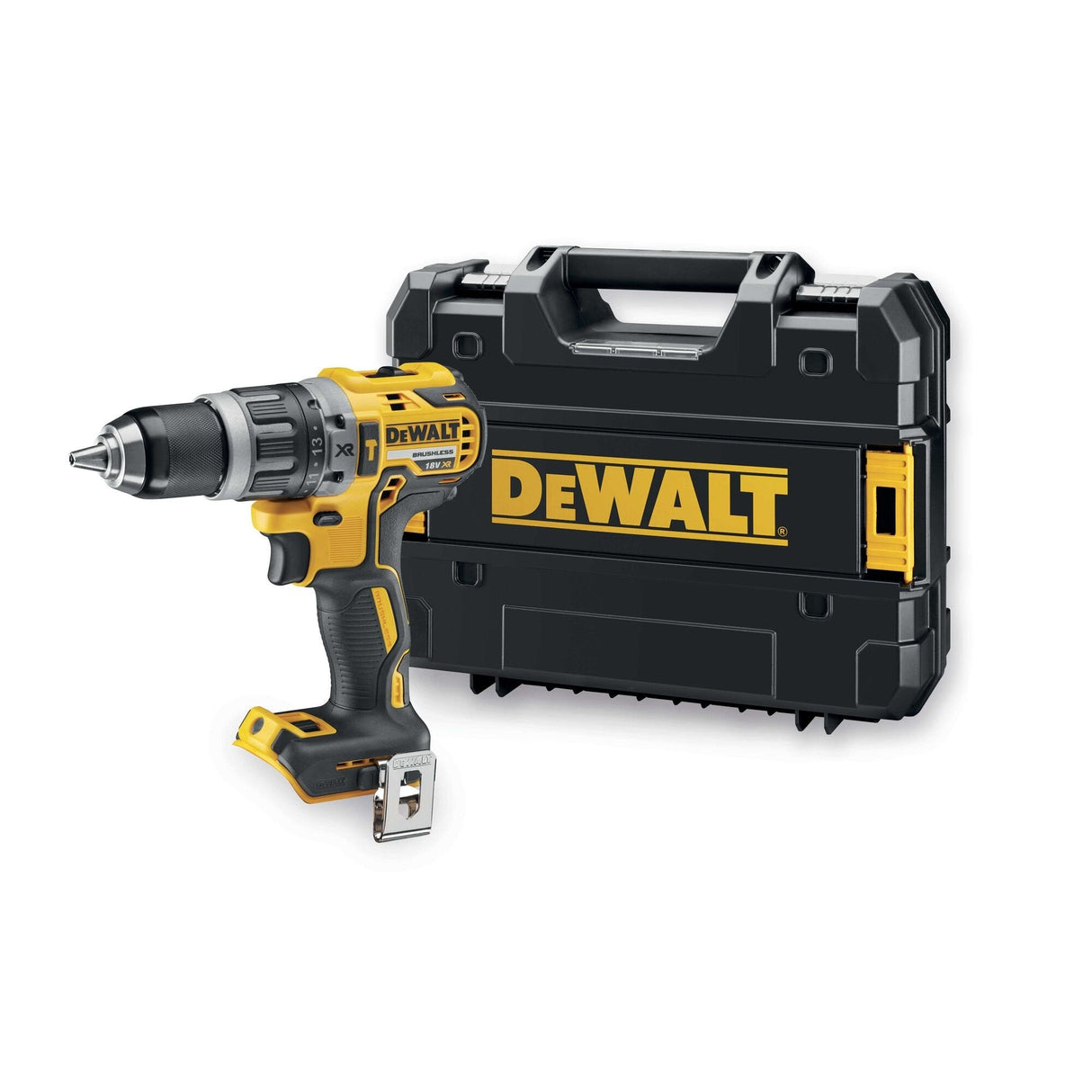 Dewalt Dcd796nt-Xj Taladro Sin Llave Negro, Amarillo 1,3 Kg