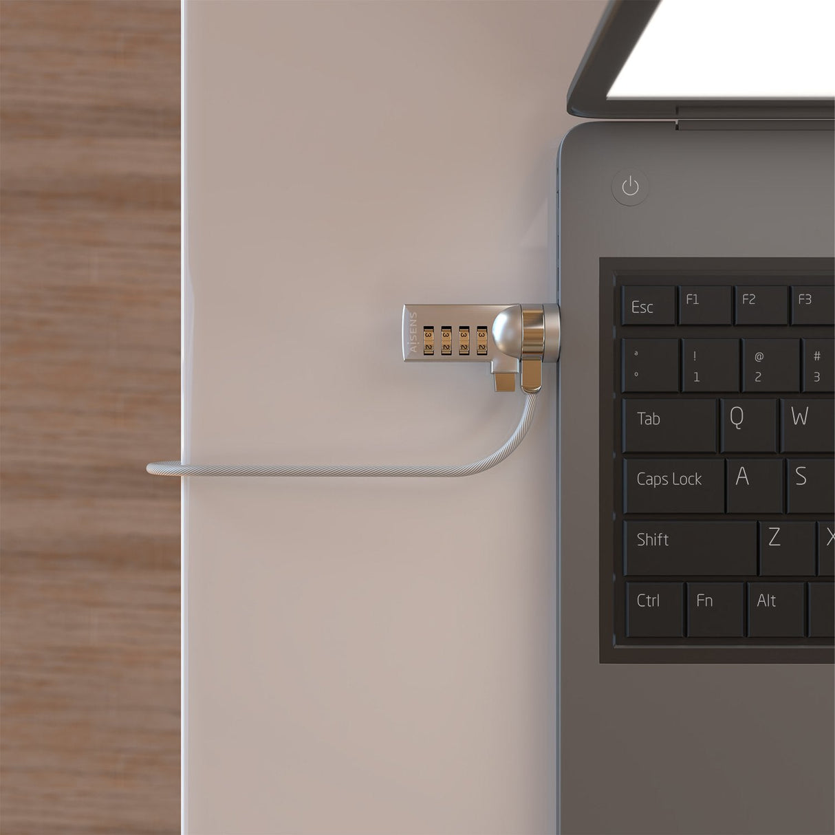 Aisens Cable Con Cerradura De Combinacion Para Ordenador, Monitor, Portatil - 1.50m