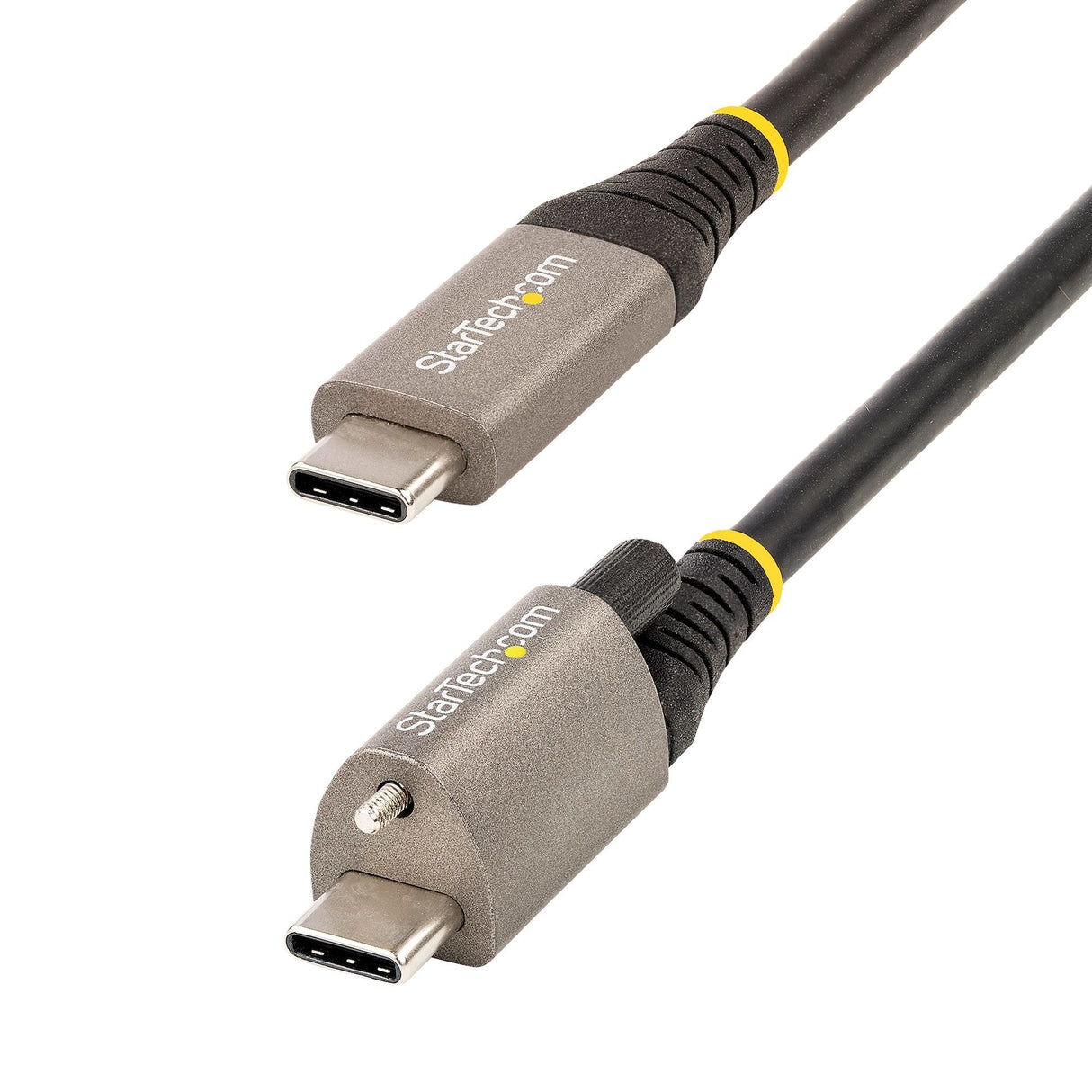 Startech.Com Cable De 50cm Usb-C Con Tornillo Superior De Fijación 10gbps Cable Tipo C Usb 3.1/3.2 Gen 2 Con Carga Por Entrega De Alimentación Pd De 100w (5a) Modo Alt De Dp (Usb31cctlkv50cm) Cable Usb Usb-C (M) Recto/Bloqueo A Usb-C (M) Re