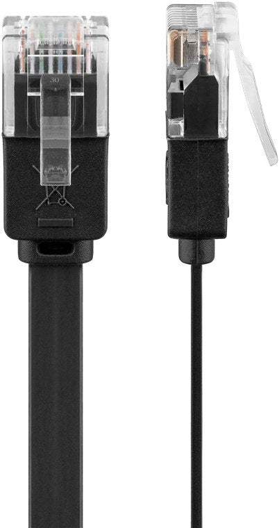 Goobay Cat6 U/Utp Flat 15m Cable De Red U/Utp (Utp) Negro