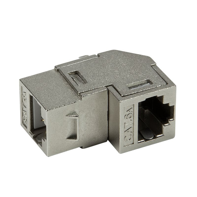 Acoplamiento Keystone Logilink 2x Rj45 Stp, Cat.6a, Acodado 90 °