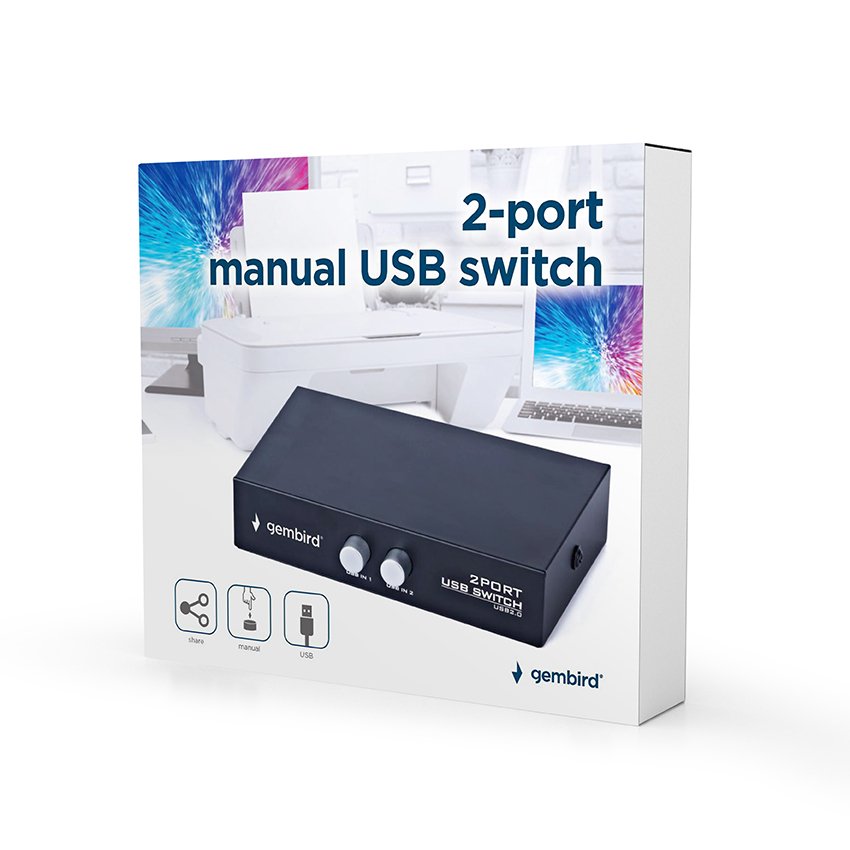 EAN 8716309062800 - Gembird DSU-21 interruptor KVM Blanco imagen 3