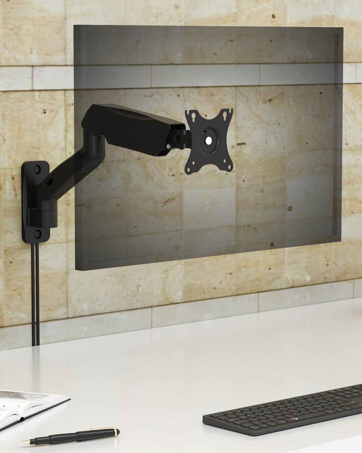EAN 4250078174073 - ICY BOX IB-MS103-W 81,3 cm (32") Pared Negro imagen 3